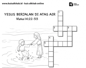 Teka-Teki Silang Alkitab Yesus Berjalan di Atas Air