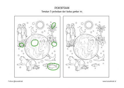 Cari Perbedaan Gambar Penciptaan