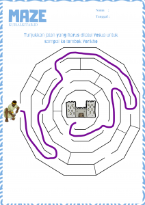 Maze Alkitab Yosua dan Tembok Yerikho