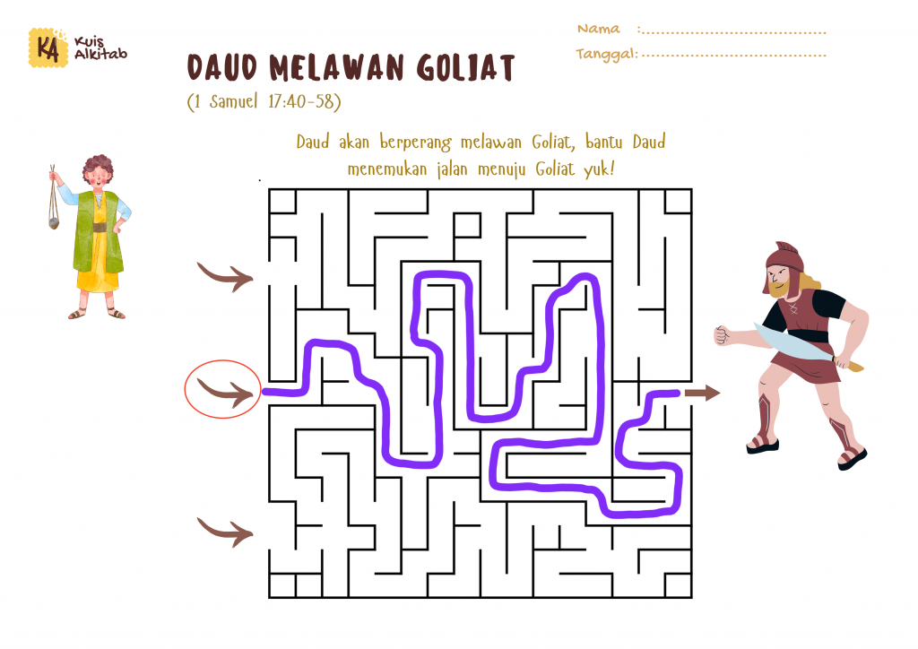 Maze Alkitab Daud dan Goliat