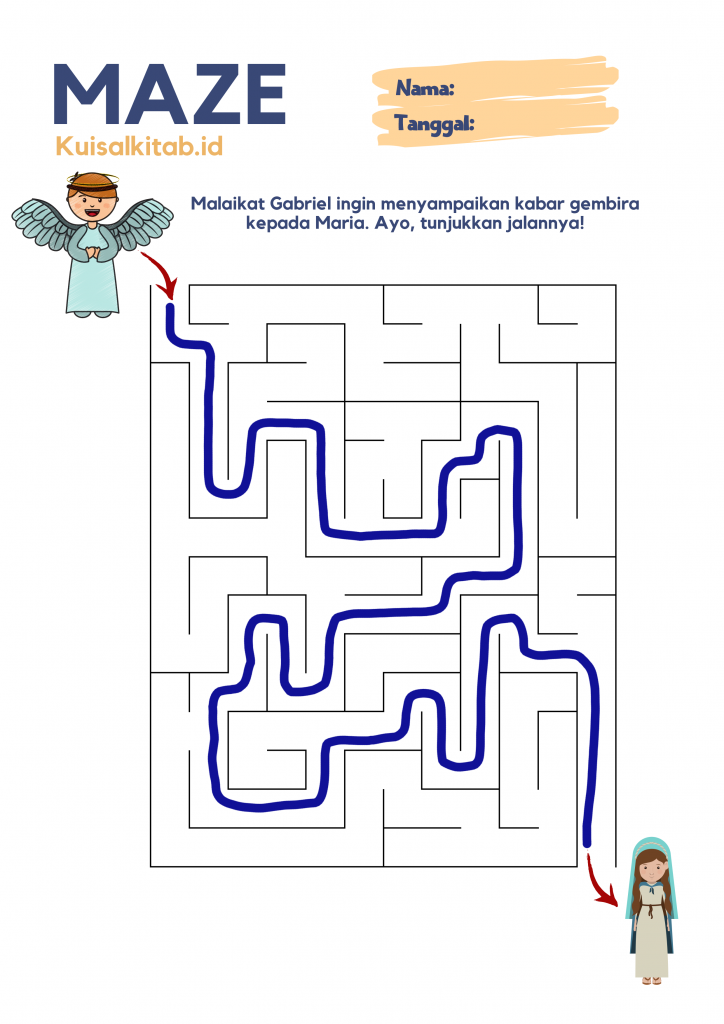 Maze Alkitab Malaikat Gabriel Mengunjungi Maria