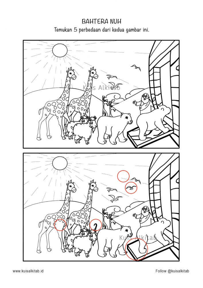 Cari Perbedaan Gambar: Bahtera Nuh