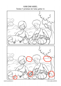 Cari Perbedaan Gambar: Kain dan Habel