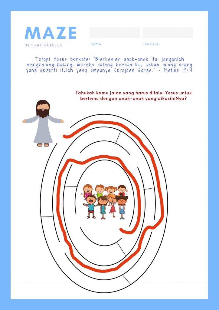 Maze Alkitab Yesus Mengasihi Anak-Anak