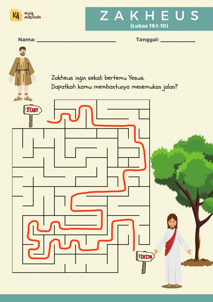 Maze Alkitab Zakheus