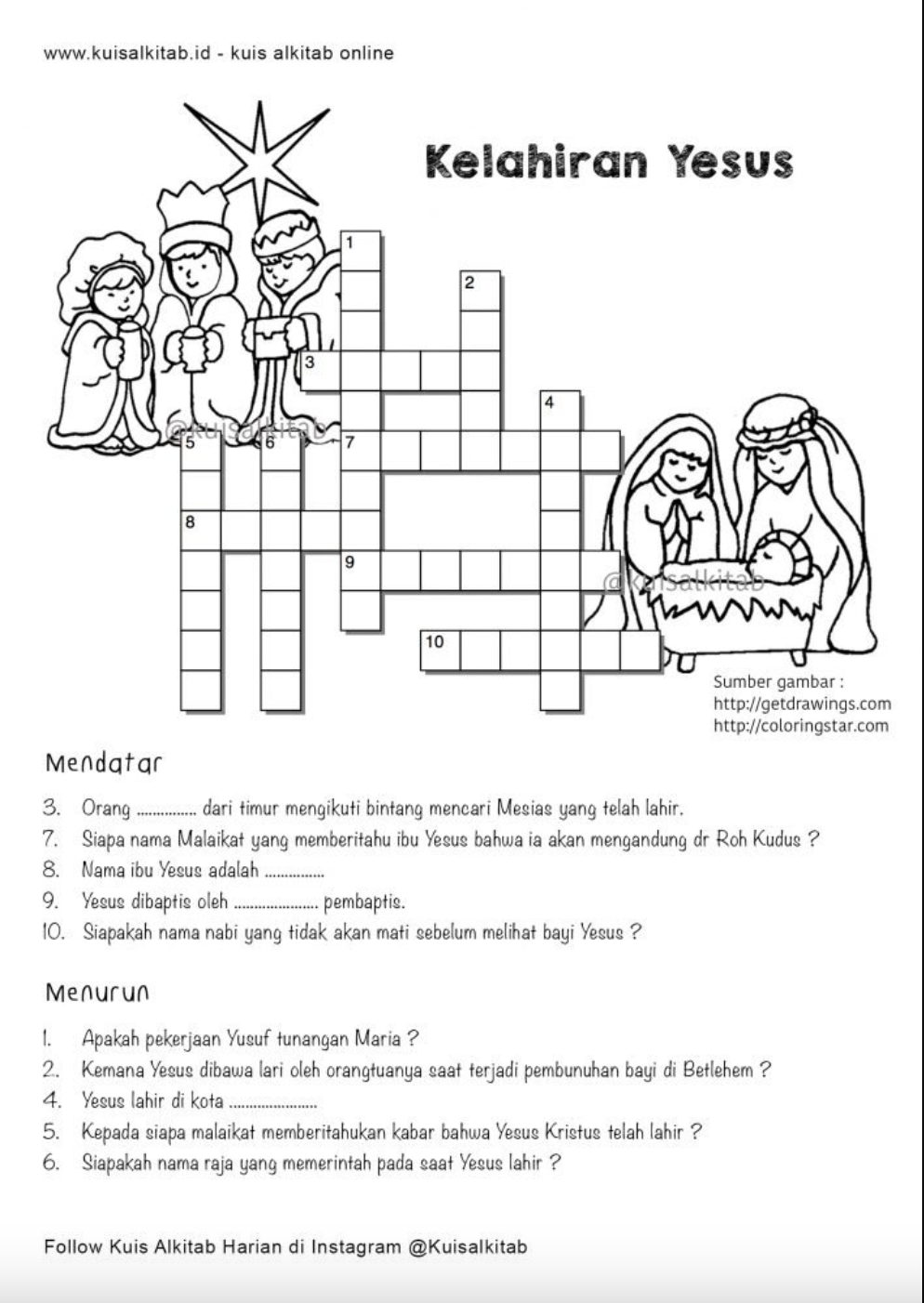 Aktivitas Alkitab Bertema Natal