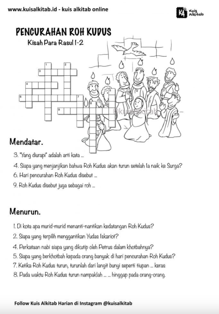 Materi Aktivitas Kenaikan Tuhan Yesus dan Pentakosta